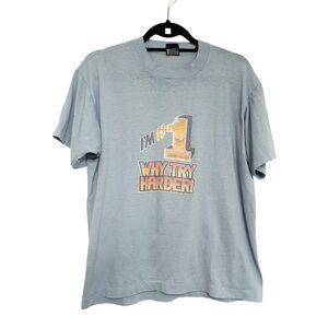 Vintage Screen Stars Best “I’m #1 Why Try Harder?” Tee Single Stitch Size Large